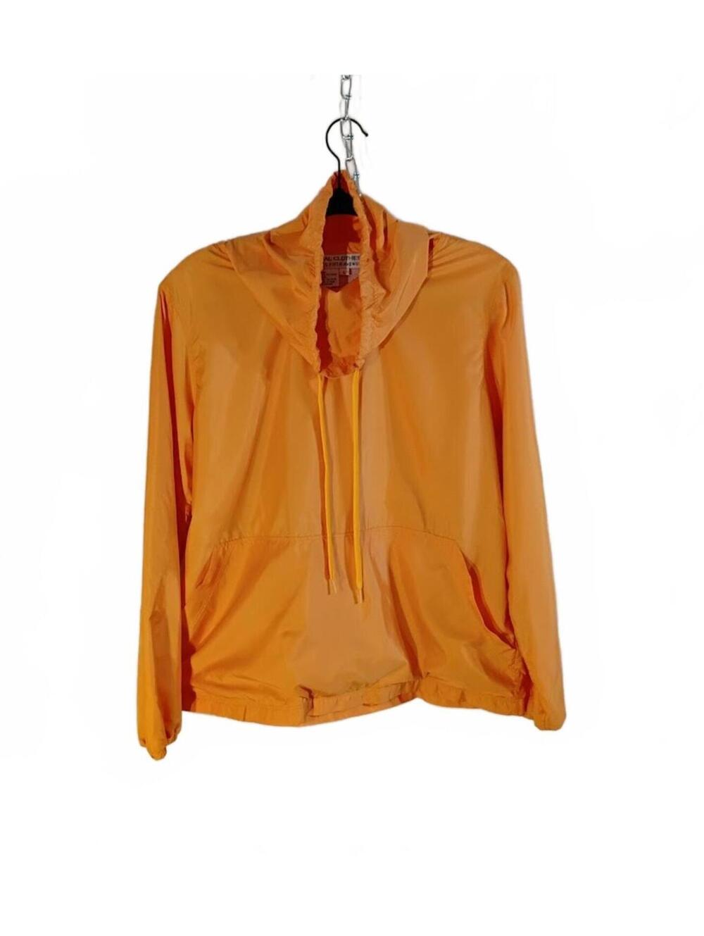 Real Clothes Saks Fifth Avenue Orange Windbreaker Size L